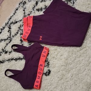 Under Armour 2 piece workout gear